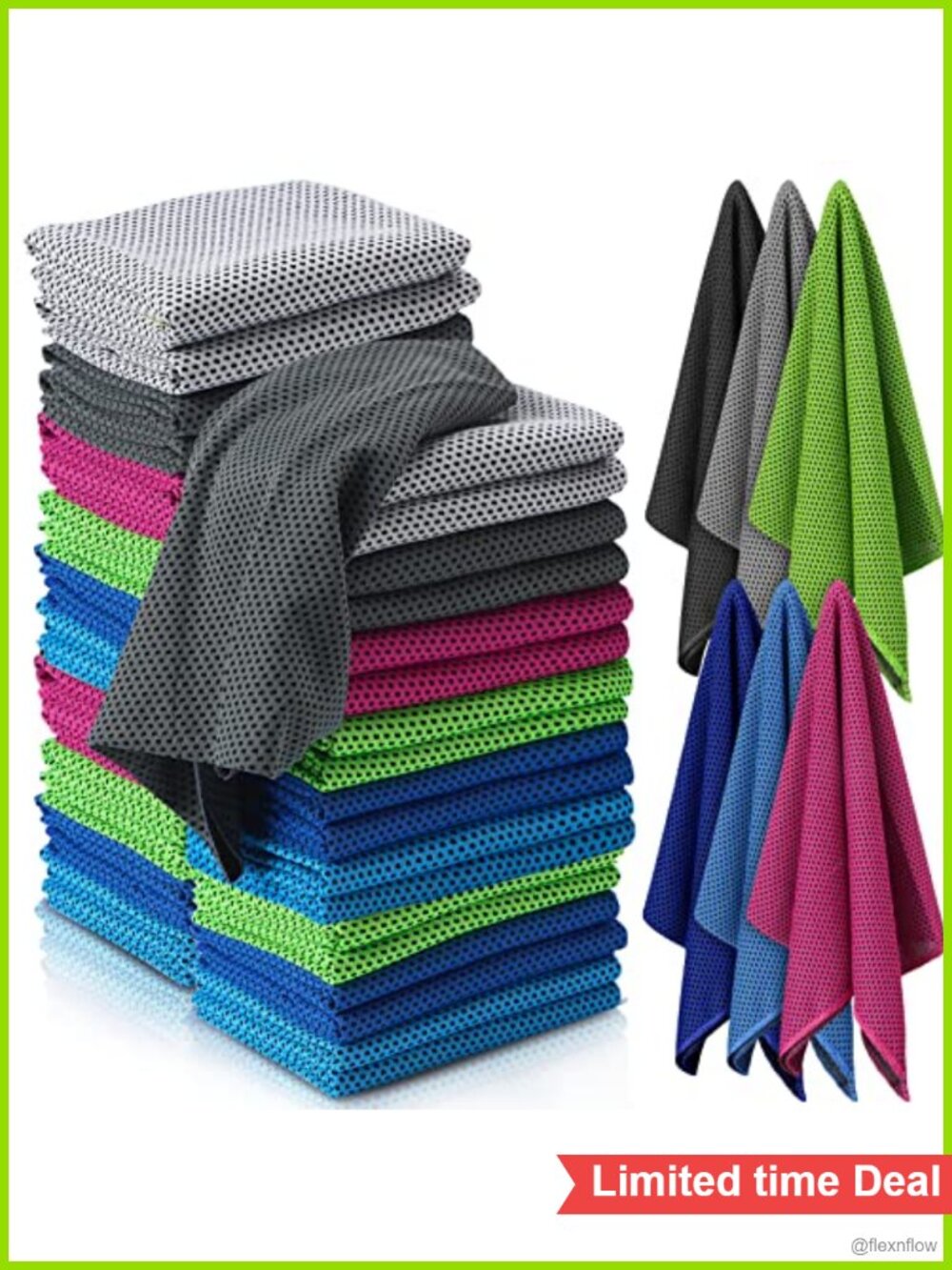 120 Pack Microfiber Cooling Towels for Gym Yoga Running Hiking